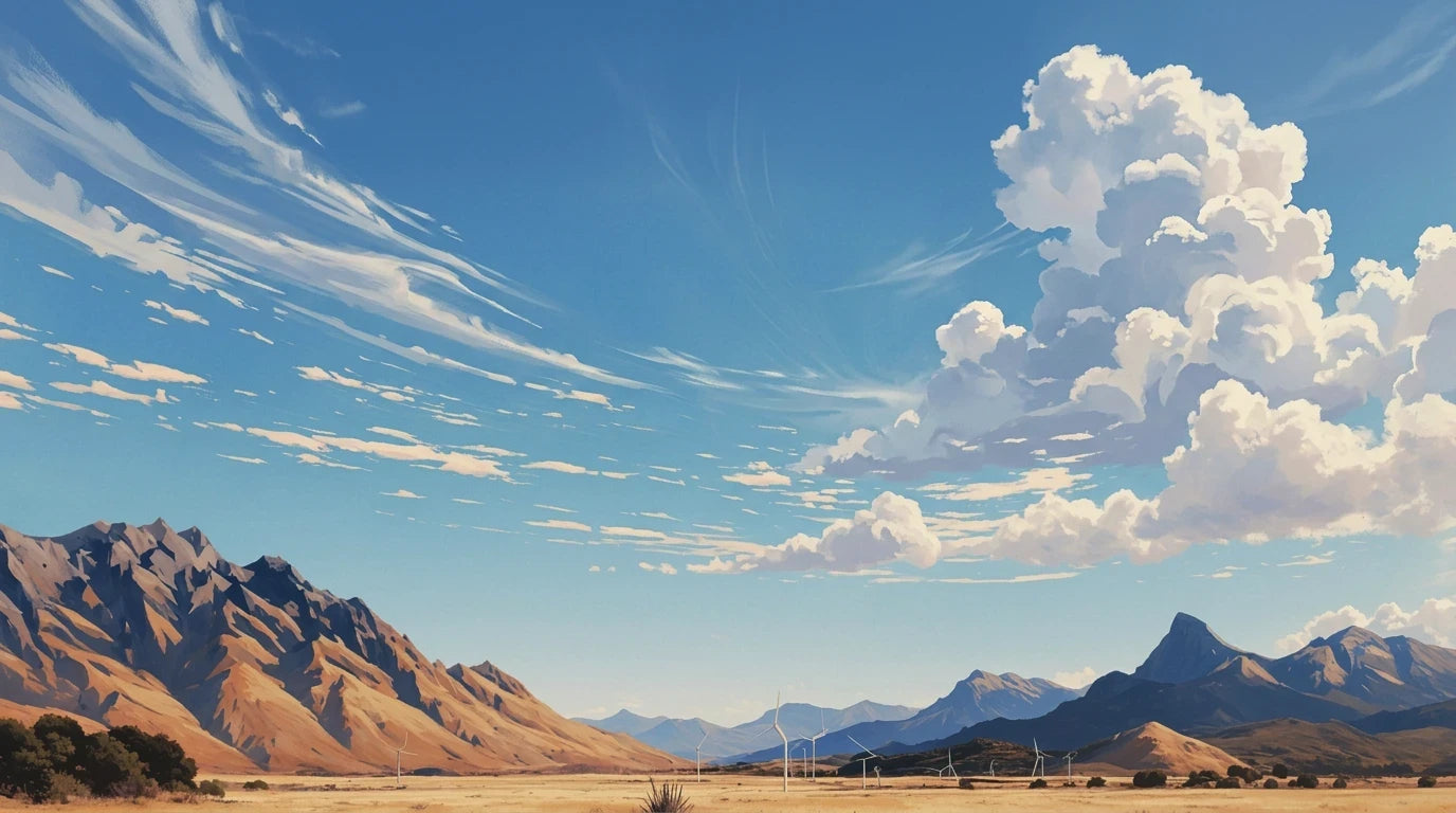 Weite Berglandschaft als Sinnbild für unterwegs