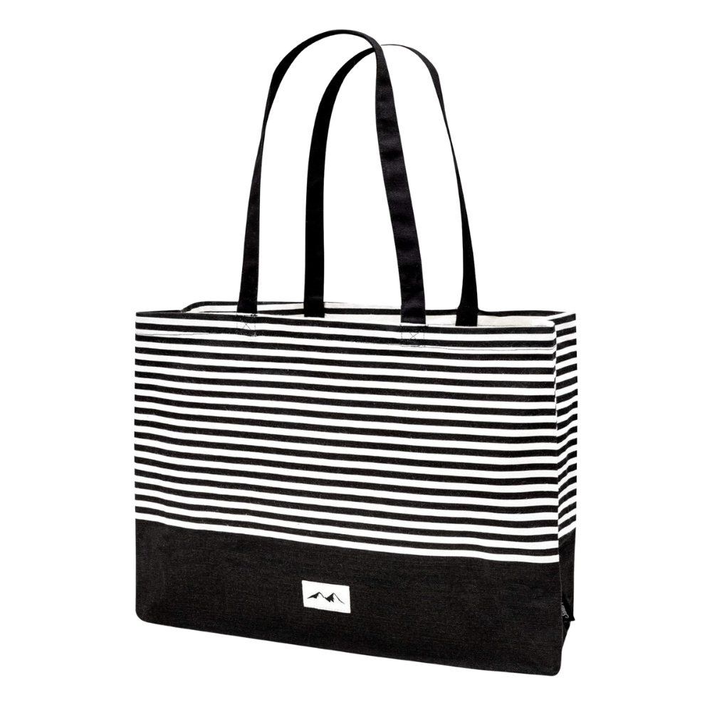 Santa Perago Baumwolltasche schwarz-weiß 300gsm