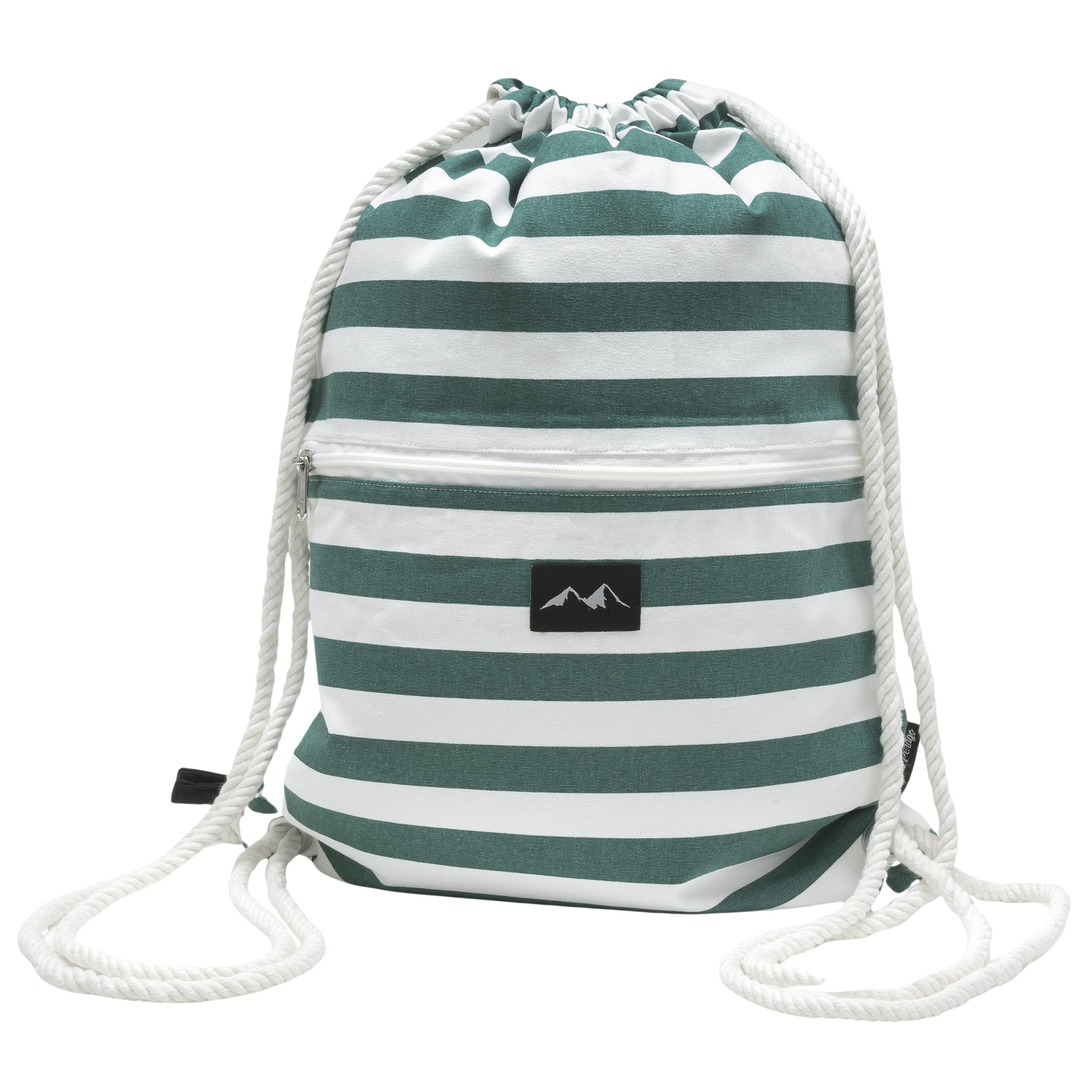 Santa Perago Turnbeutel grün-weiß mit Außentasche