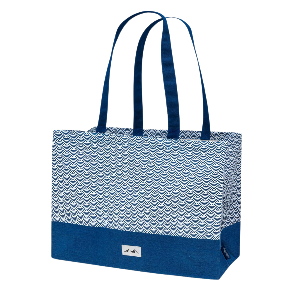 Santa Perago Baumwolltasche blaue Welle 300gsm