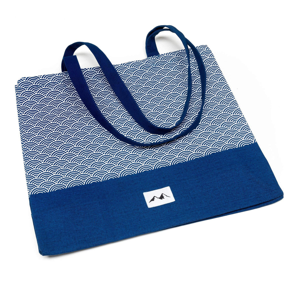 Santa Perago Baumwolltasche blaue Welle 300gsm