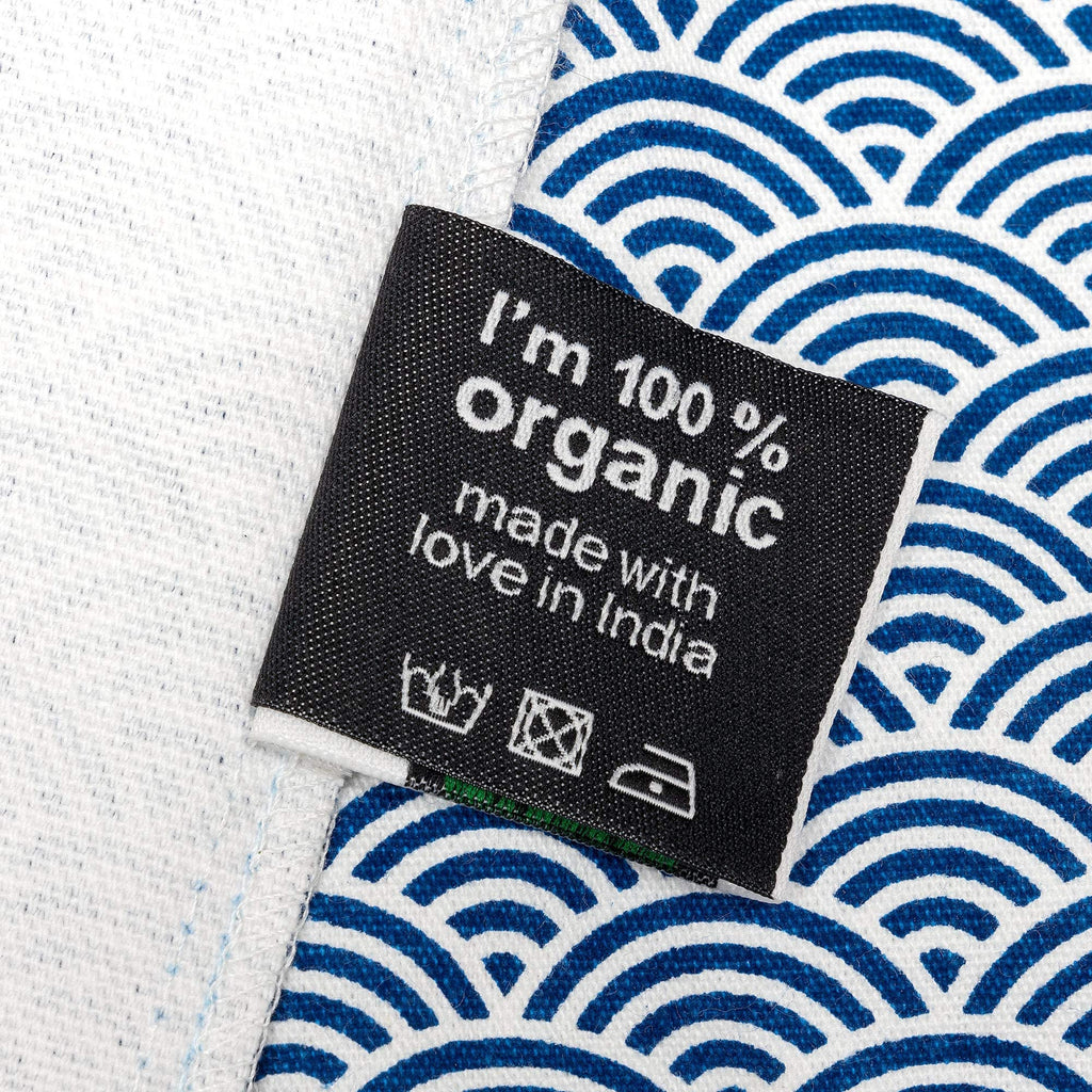 Santa Perago Baumwolltasche blaue Welle 300gsm